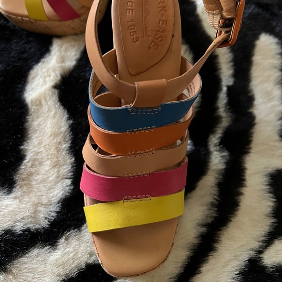 ๐ Kork-Ease EMMA Platform Caged Sandal size 7 7.5 Rainbow Colors -EXCELLENT UC - Picture 8 of 14